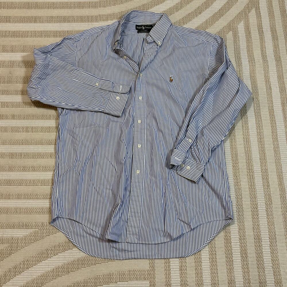 Ralph Lauren Yarmouth 100% Cotton Pinpoint Oxford Men's 16 Flesh Pony 32/33